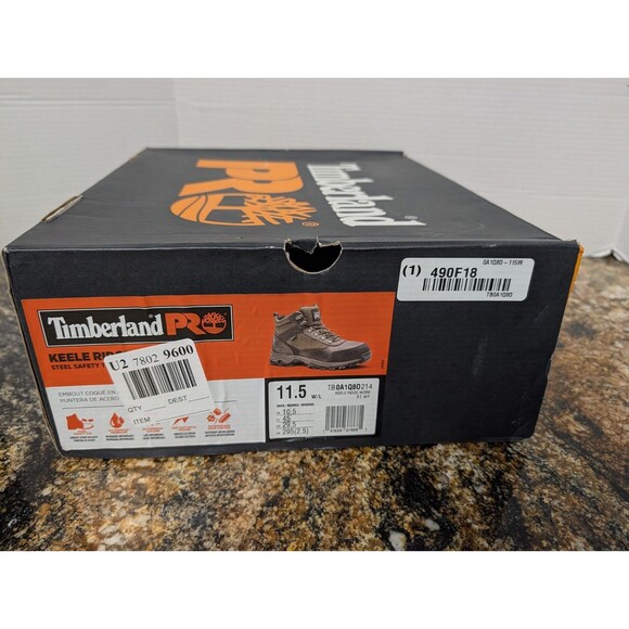 Timberland Pro Men\'s Keele Ridge Work Steel Toe Waterproof Boots 11.5